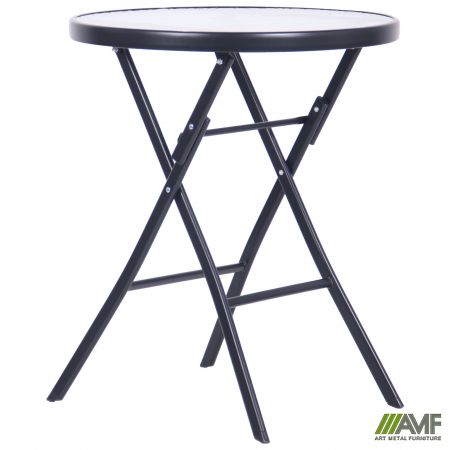 Фото 4 - Стол Maya черный, стекло Волна