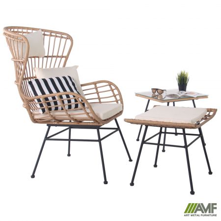 Фото 5 - Комплект Casablanca черный, ротанг латте