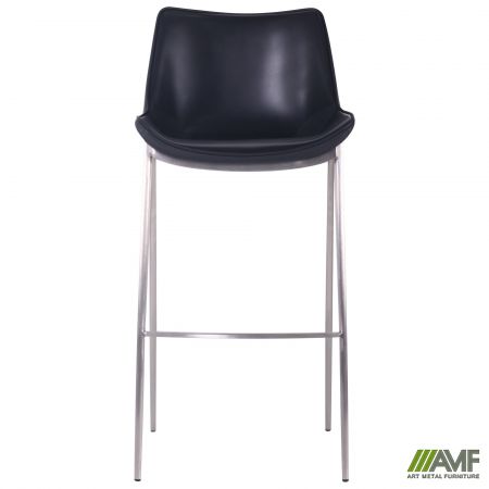 Фото 4 - Барний стілець Blanc black leather 