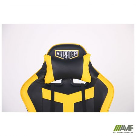 Фото 7 - Крісло VR Racer Dexter Rumble чорний/жовтий 