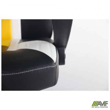 Фото 10 - Кресло VR Racer Dexter Jolt черный/желтый 