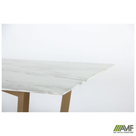 Фото 8 - Стол обеденный Adriana gold/glass Bianco Carrara