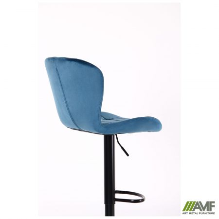 Фото 15 - Барний стілець Vensan Velvet Blue / Black 