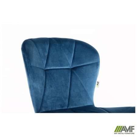 Фото 7 - Барный стул Vensan Velvet Blue / Black 