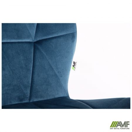 Фото 8 - Барный стул Vensan Velvet Blue / Black 