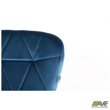 Фото 9 - Барный стул Vensan Velvet Blue / Black 