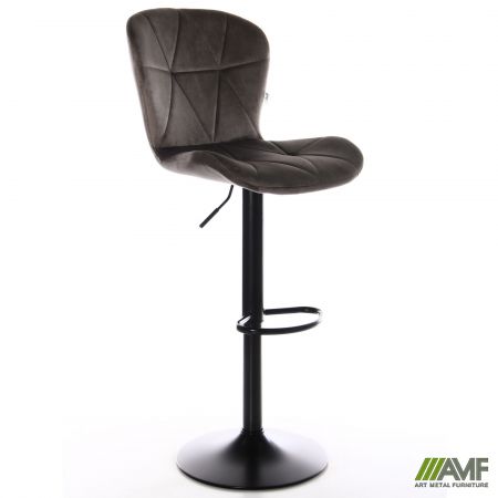 Фото 1 - Барный стул Vensan Velvet Gray / Black 