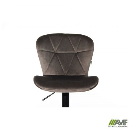 Фото 11 - Барный стул Vensan Velvet Gray / Black 
