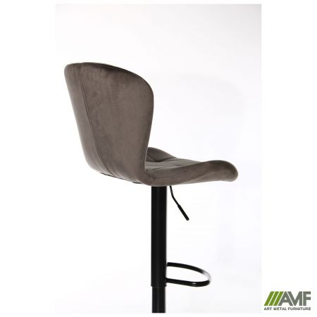 Фото 13 - Барный стул Vensan Velvet Gray / Black 