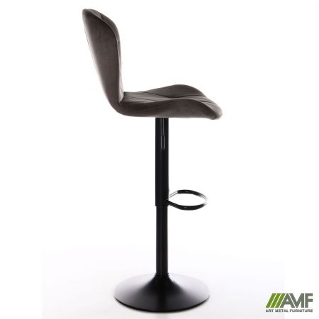 Фото 3 - Барный стул Vensan Velvet Gray / Black 