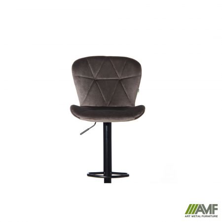 Фото 5 - Барный стул Vensan Velvet Gray / Black 