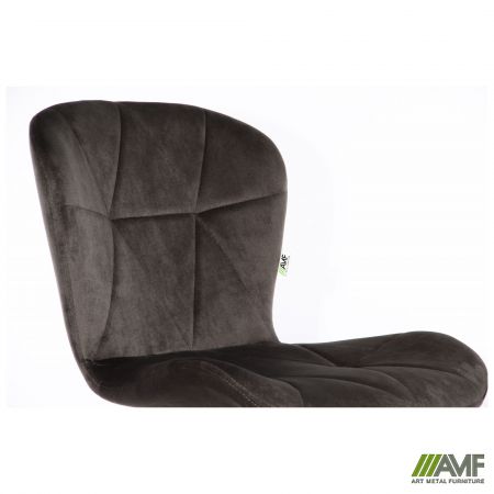 Фото 7 - Барный стул Vensan Velvet Gray / Black 