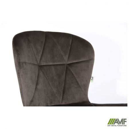 Фото 8 - Барный стул Vensan Velvet Gray / Black 