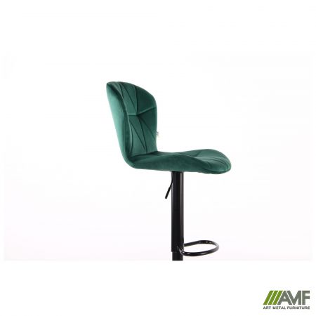 Фото 12 - Барный стул Vensan Velvet Green / Black 