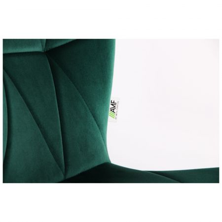 Фото 10 - Барный стул Vensan Velvet Green / Black 