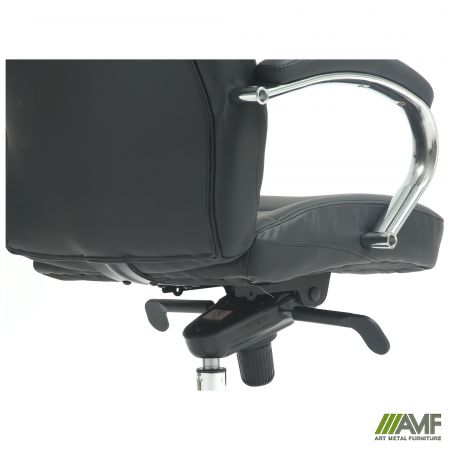 Фото 11 - Кресло Mustang хром НВ, механизм MB, кожзам черный