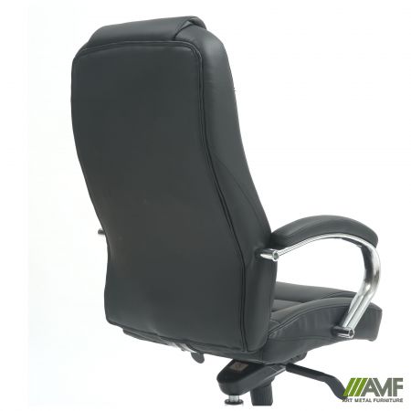 Фото 10 - Кресло Mustang хром НВ, механизм MB, кожзам черный
