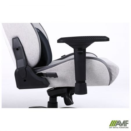 Фото 11 - Крісло геймерське VR Racer Textile Halk сірий/чорний 