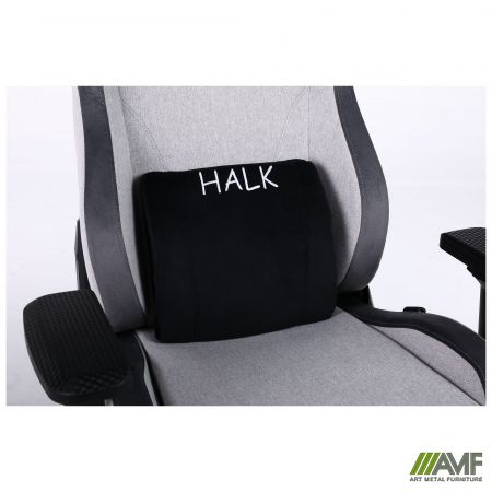 Фото 12 - Крісло геймерське VR Racer Textile Halk сірий/чорний 