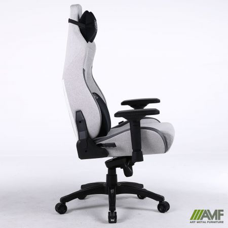 Фото 3 - Крісло геймерське VR Racer Textile Halk сірий/чорний 