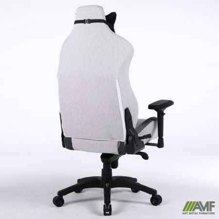 Фото 4 - Крісло геймерське VR Racer Textile Halk сірий/чорний 