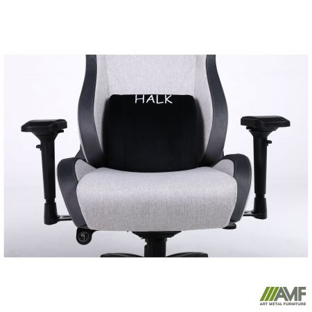 Фото 10 - Крісло геймерське VR Racer Textile Halk сірий/чорний 