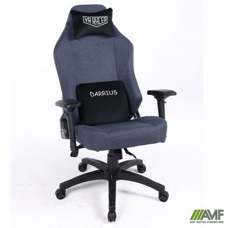Фото 8 - Крісло геймерське VR Racer Textile Darrius чорний 