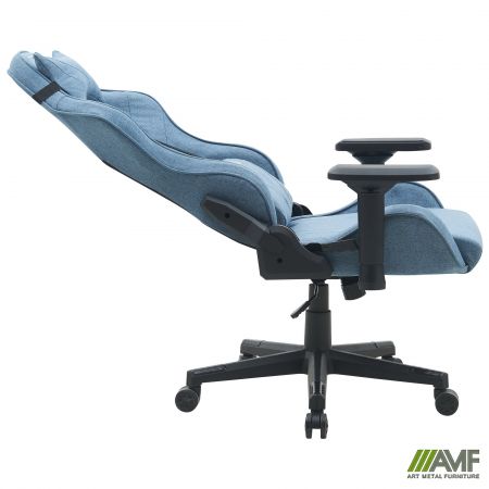 Фото 6 - Крісло VR Racer Textile Maximus тканина синя/чорний 