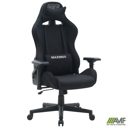 Фото 1 - Крісло VR Racer Textile Maximus тканина чорна/чорний 