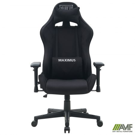 Фото 2 - Крісло VR Racer Textile Maximus тканина чорна/чорний 