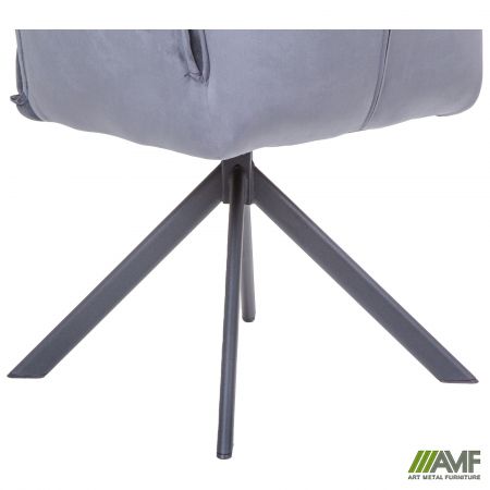 Фото 12 - Крісло поворотне Leonor вельвет темно-сірий 