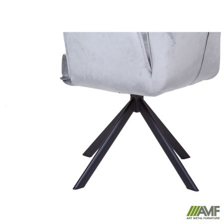 Фото 11 - Крісло поворотне Leonor вельвет світло-сірий 