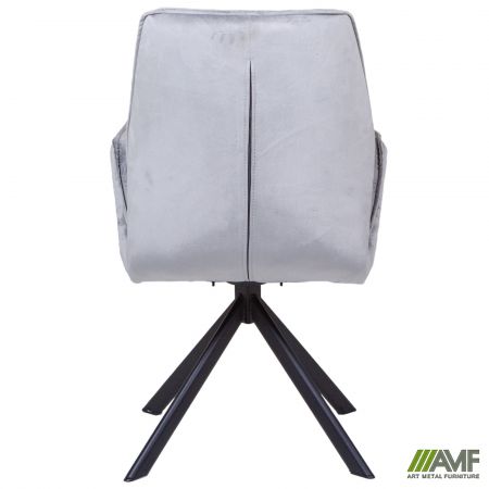 Фото 6 - Крісло поворотне Leonor вельвет світло-сірий 