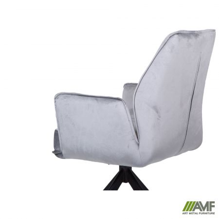 Фото 10 - Крісло поворотне Leonor вельвет світло-сірий 