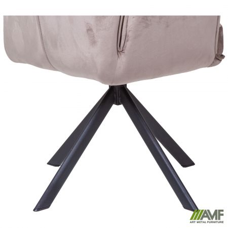 Фото 11 - Кресло поворотное Leonor вельвет светло-коричневый 