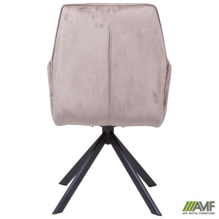 Фото 4 - Кресло поворотное Leonor вельвет светло-коричневый 