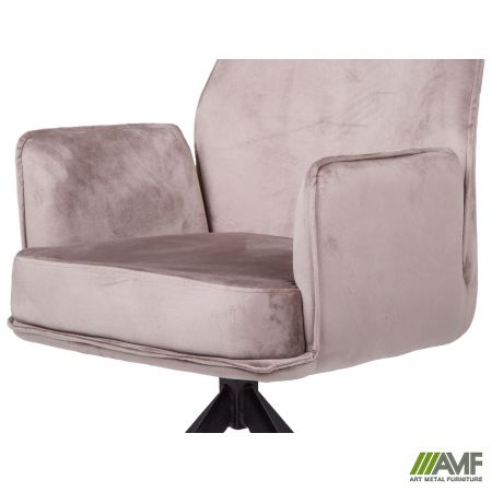 Фото 6 - Кресло поворотное Leonor вельвет светло-коричневый 