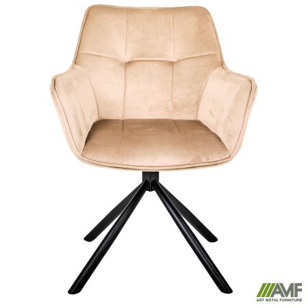 Фото 4 - Кресло поворотное Jasmin вельвет капучино 