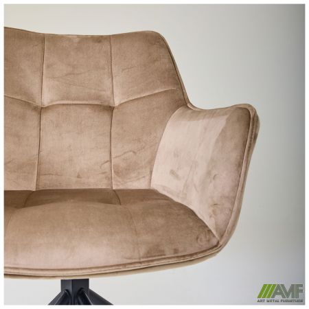 Фото 6 - Кресло поворотное Jasmin вельвет капучино 