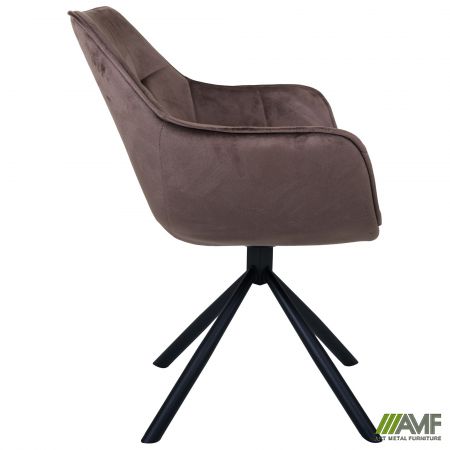 Фото 3 - Крісло поворотне Jasmin вельвет шоколад 