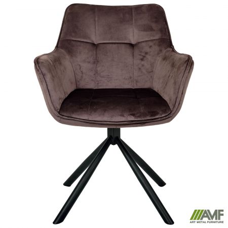 Фото 4 - Крісло поворотне Jasmin вельвет шоколад 