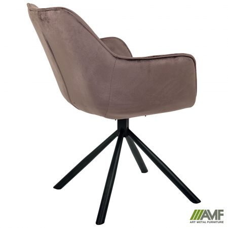 Фото 5 - Крісло поворотне Jasmin вельвет шоколад 