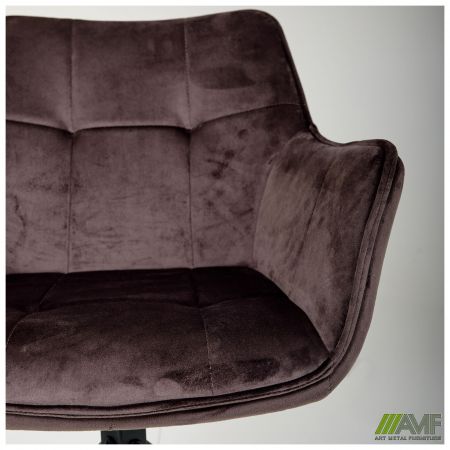 Фото 6 - Крісло поворотне Jasmin вельвет шоколад 