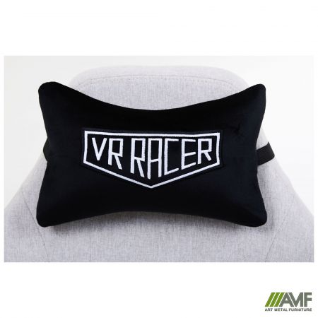 Фото 14 - Крісло геймерське VR Racer Textile Darrius сірий 