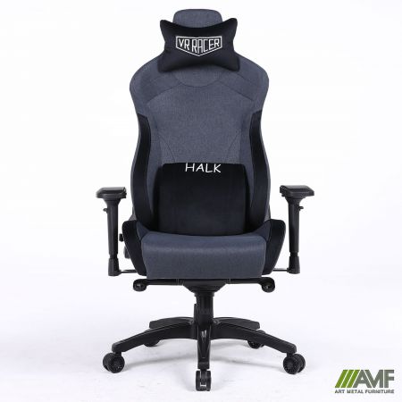 Фото 2 - Крісло геймерське VR Racer Textile Halk чорний 