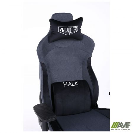 Фото 8 - Крісло геймерське VR Racer Textile Halk чорний 