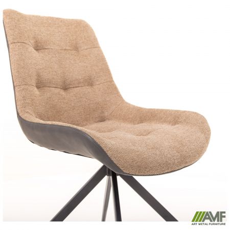 Фото 5 - Стул поворотный Aurora черный/камел 