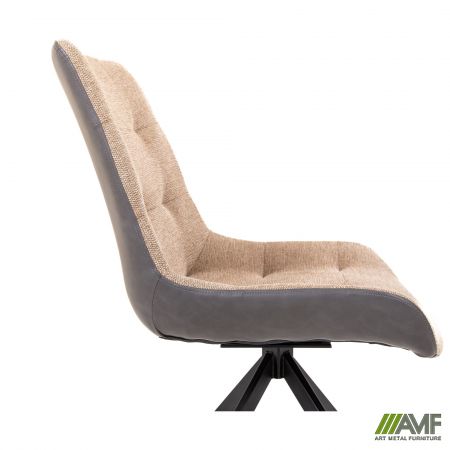 Фото 8 - Стул поворотный Aurora черный/камел 