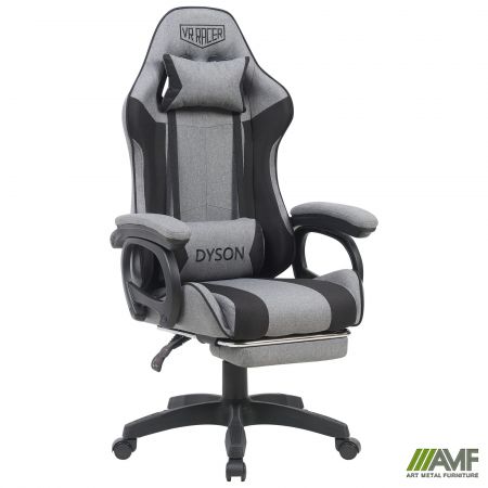 Фото 1 - Крісло геймерське VR Racer Textile Dyson темно-сірий/чорний 