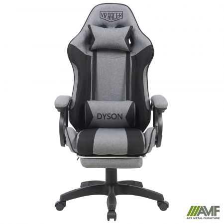 Фото 2 - Крісло геймерське VR Racer Textile Dyson темно-сірий/чорний 